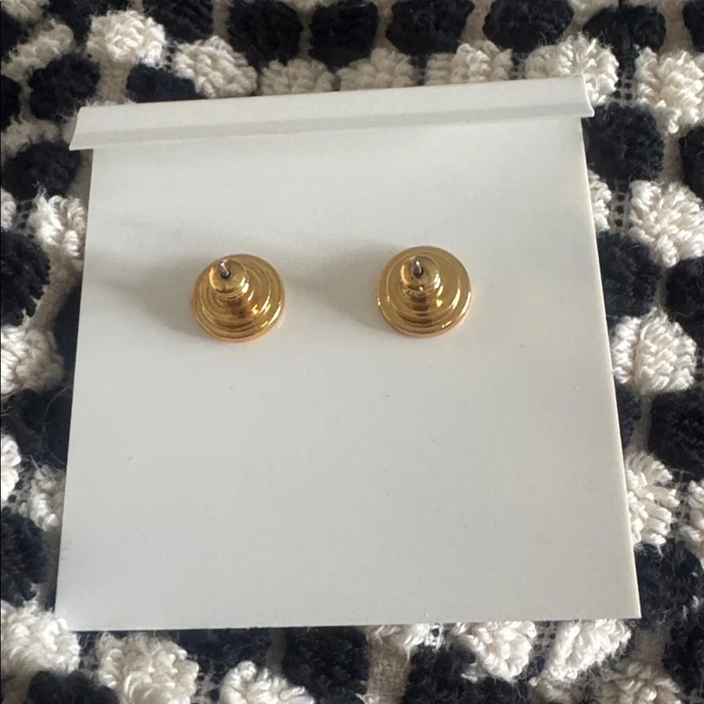Tory Burch Audrina Square Octagon Gold Post Earring NEW $149